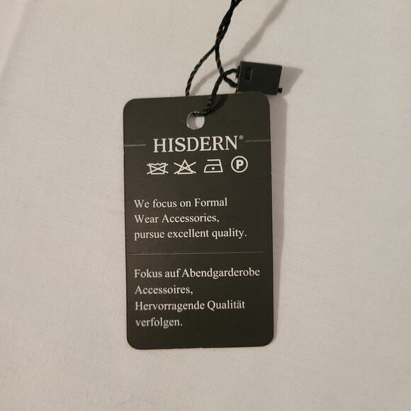 NWT Hisdern satin champagne adjustable bow tie, solid color - Picture 5 of 9